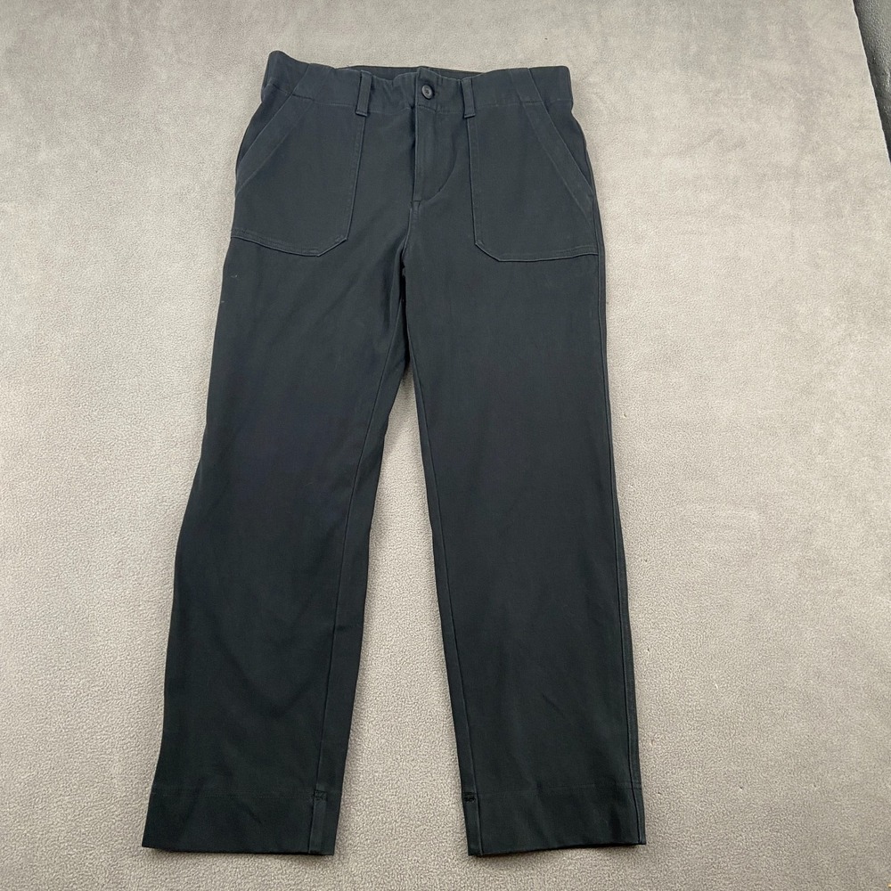 32 Degrees Cool Pants Womens Small Black Patch Pockets Straight Leg Regular Fit